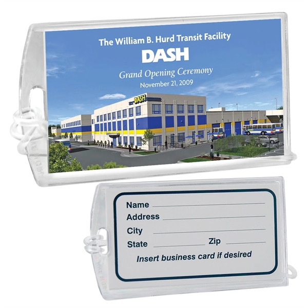 4" x 2 1/4" luggage tag made of clear styrene acylonitrile... from ASI 43051 CPS / Keystone CPS CPS/Keystone