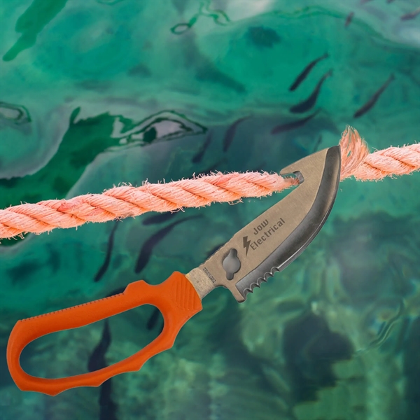 Utility scissors that has multiple uses with an orange plastic handle... from ASI 54040 Fey Promo