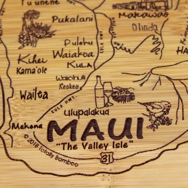 A Slice of Life Maui Serving & Cutting Board... from ASI 91565 Totally Bamboo