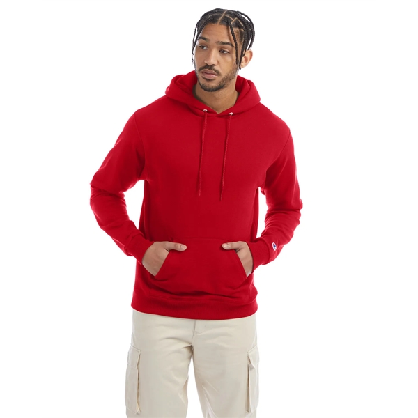 Moisture-wicking pullover hoodie with two-ply hood, dyed-to-match drawcord, and front pouch... from ASI 34063 alphabroder