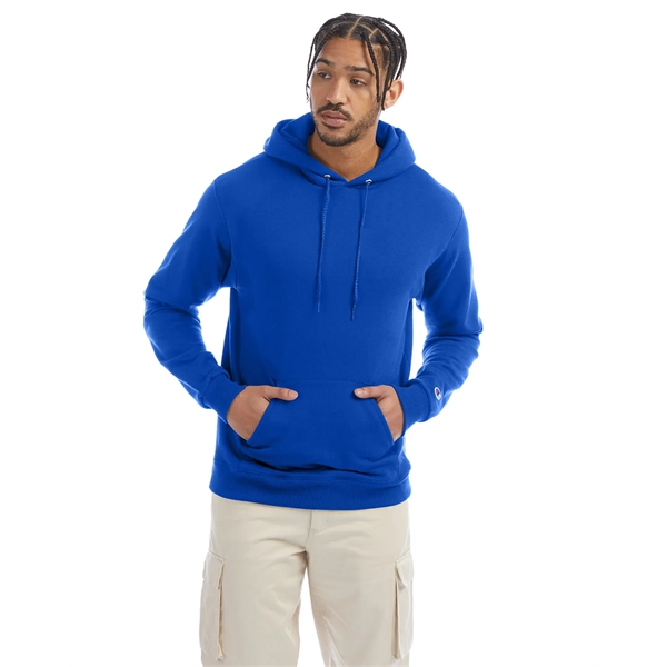 Moisture-wicking pullover hoodie with two-ply hood, dyed-to-match drawcord, and front pouch... from ASI 34063 alphabroder