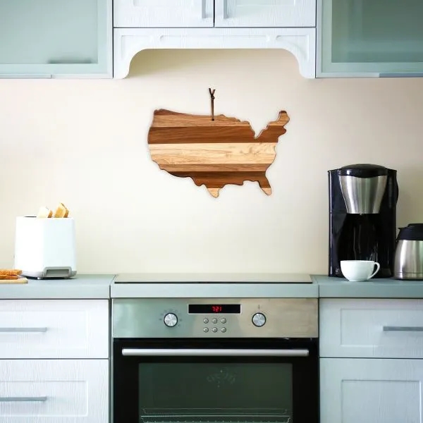 Rock & branch® shiplap series USA shaped wood serving and cutting... from ASI 91565 Totally Bamboo