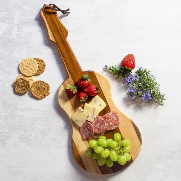 Shiplap Series Ukulele/Guitar Shaped Wood Serving and Cutting Board... from ASI 91565 Totally Bamboo