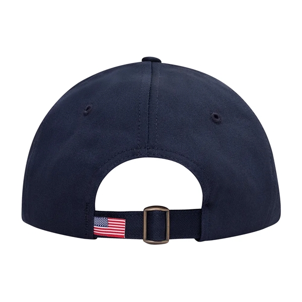 Unstructured six panel "dad" cap is 100% Union Made in USA... from ASI 73775 Unionwear