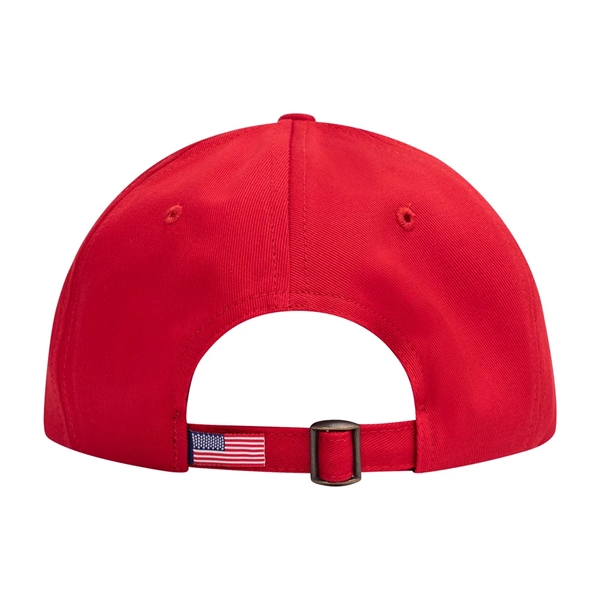 Unstructured six panel "dad" cap is 100% Union Made in USA... from ASI 73775 Unionwear