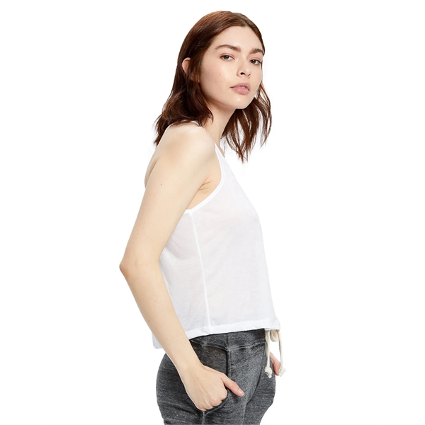 US Blanks ladies' sheer cropped racer tank that's fitted with side... from ASI 34063 alphabroder