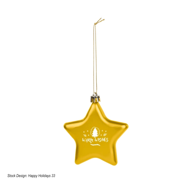 Shatter-resistant, star-shaped ornament with a string for hanging.... from ASI 61125 Hit Promotional Products / Hit®