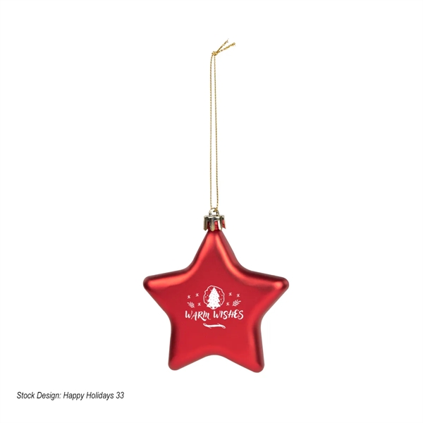 Shatter-resistant, star-shaped ornament with a string for hanging.... from ASI 61125 Hit Promotional Products / Hit®