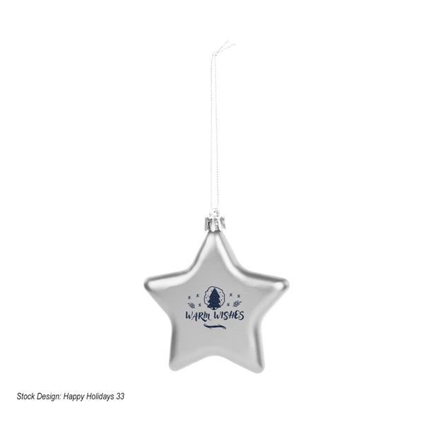 Shatter-resistant, star-shaped ornament with a string for hanging.... from ASI 61125 Hit Promotional Products / Hit®