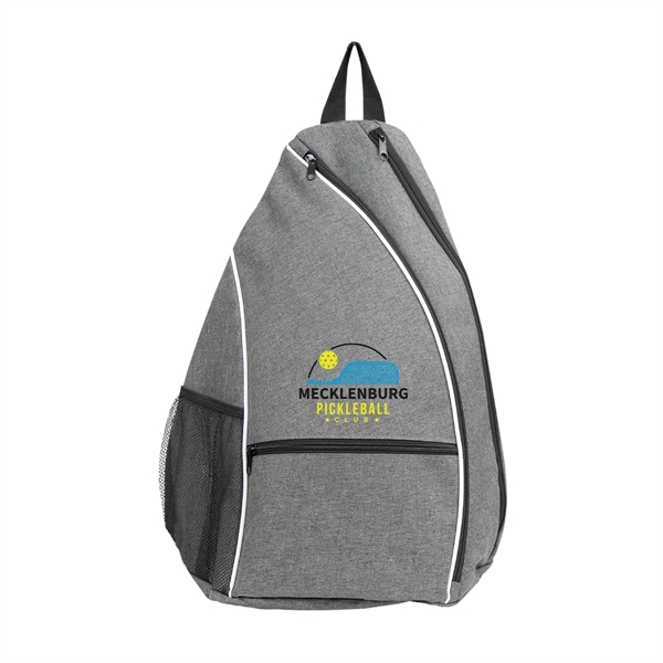 Pickleball backpack with a two-tone design, adjustable shoulder straps, two pockets,... from ASI 61125 Hit Promotional Products / Hit®