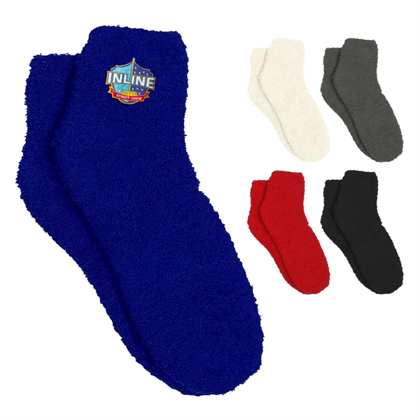 Pair of 40 gram feather yarn socks with round woven ankle... from ASI 61125 Hit Promotional Products