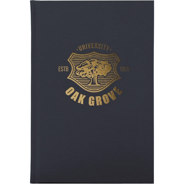 5.25" x 8.25" USA made Journal, linen-like cloth hard covers, deboss,... from ASI 91340 Journalbooks/Timeplanner Calendars