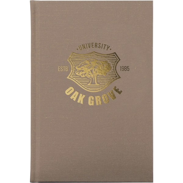 5.25" x 8.25" USA made Journal, linen-like cloth hard covers, deboss,... from ASI 91340 Journalbooks/Timeplanner Calendars