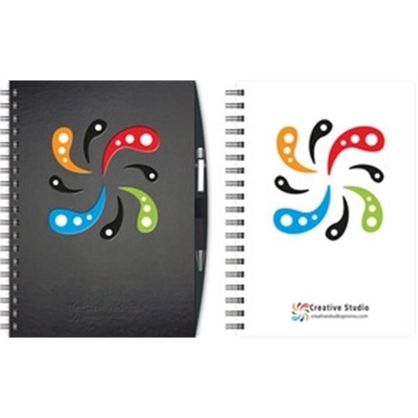 7" x 10" notebook with die-cut window, full-color insert, 100 sheets... from ASI 91340 Journalbooks/Timeplanner Calendars