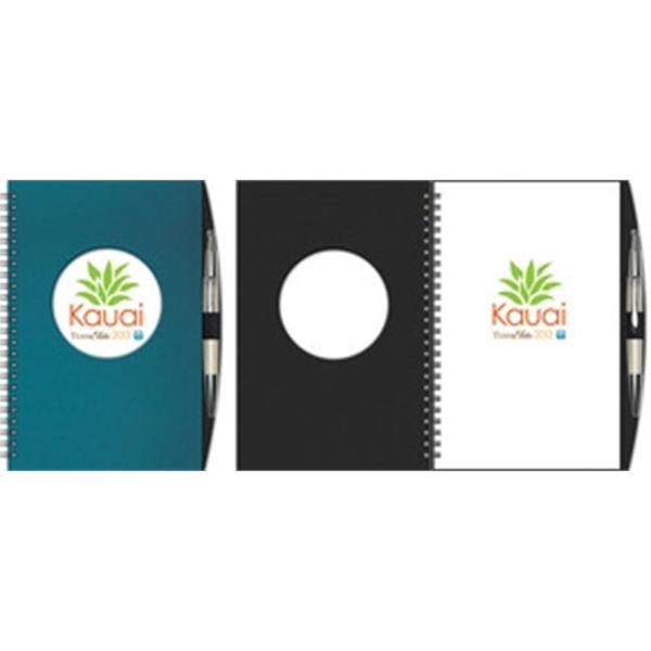 5.5" x 8.5" seminar pad with die-cut window, full-color insert, 100... from ASI 91340 Journalbooks/Timeplanner Calendars