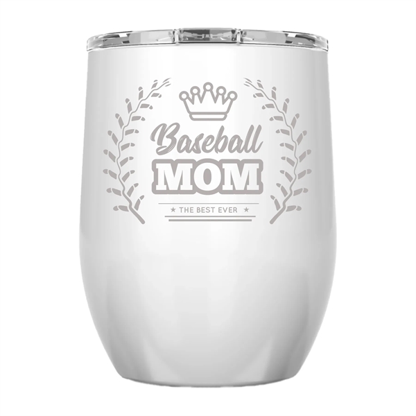 SIC 16 ounce insulated stainless steel stemless wine glass with secure... from ASI 74601 Calico