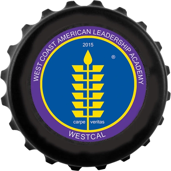 Custom Sublimated Magnetic Bottle Cap Shape Opener.  Printed in a... from ASI 62635 Inno-Vative Solutions Grp LTD
