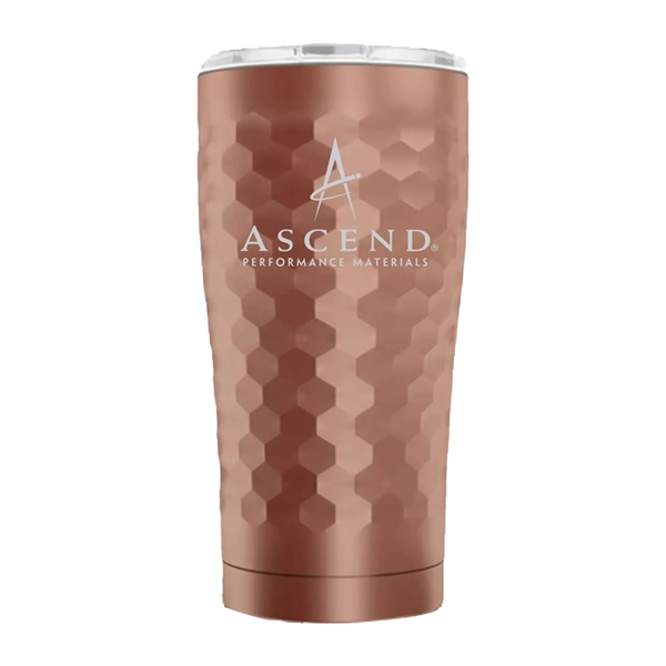 20 oz. stainless steel tumbler with COPPER lining, splash-proof lid,TRIPLE WALL... from ASI 74601 Calico