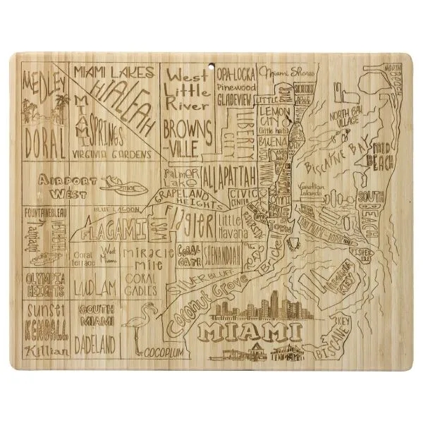 Miami City Life Bamboo Cutting & Serving Board... from ASI 91565 Totally Bamboo