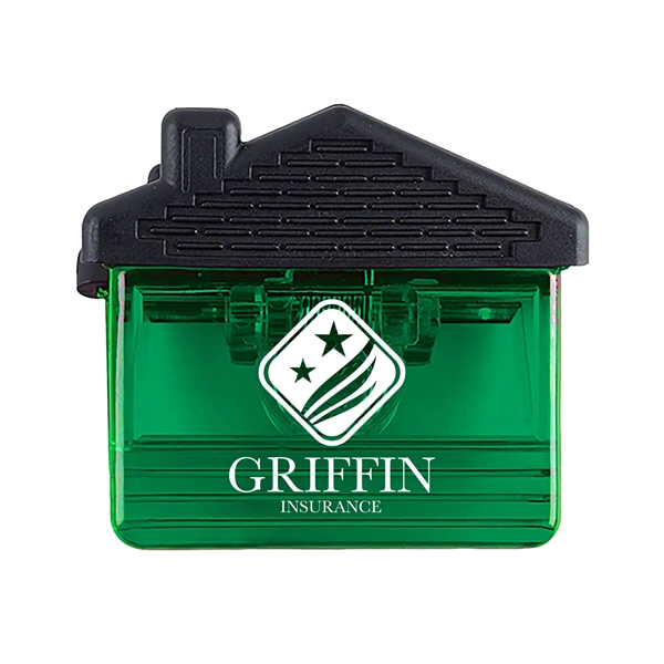 House shaped clip with rubber grip, magnetic backing and Customization.... from ASI 54040 Fey Promo / Mi Line by Fey