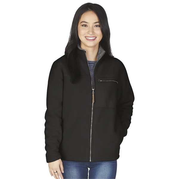 Women's Jamestown polyester fleece zippered jacket with Uni-Soft interior, mock neck,... from ASI 44620 Charles River Apparel