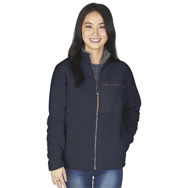 Women's Jamestown polyester fleece zippered jacket with Uni-Soft interior, mock neck,... from ASI 44620 Charles River Apparel