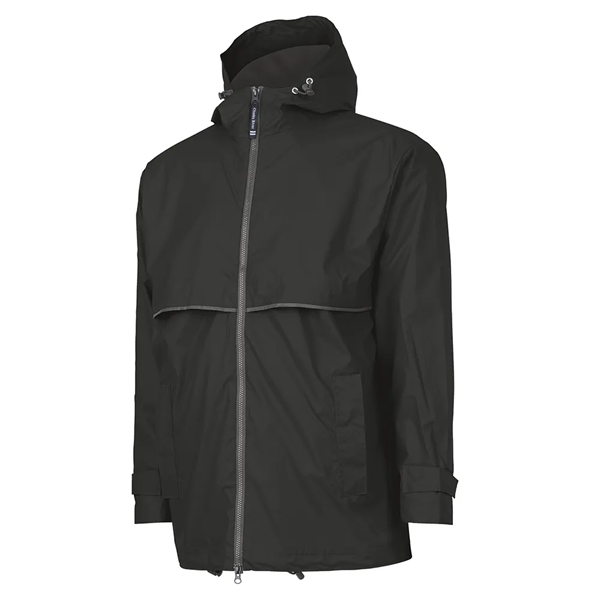 Men's wind and waterproof rain jacket lined with grey mesh.... from ASI 44620 Charles River Apparel