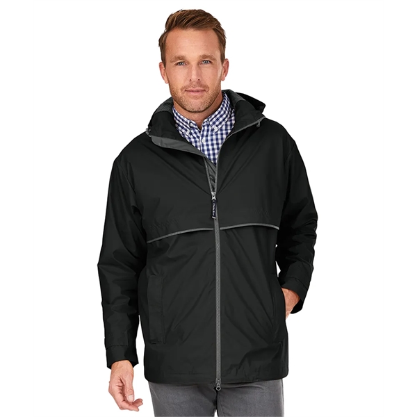 Men's wind and waterproof rain jacket lined with grey mesh.... from ASI 44620 Charles River Apparel