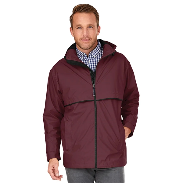 Men's wind and waterproof rain jacket lined with grey mesh.... from ASI 44620 Charles River Apparel