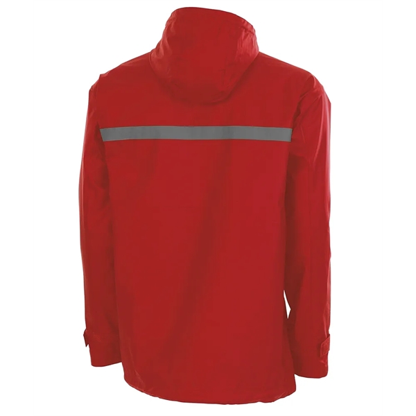 Men's wind and waterproof rain jacket lined with grey mesh.... from ASI 44620 Charles River Apparel