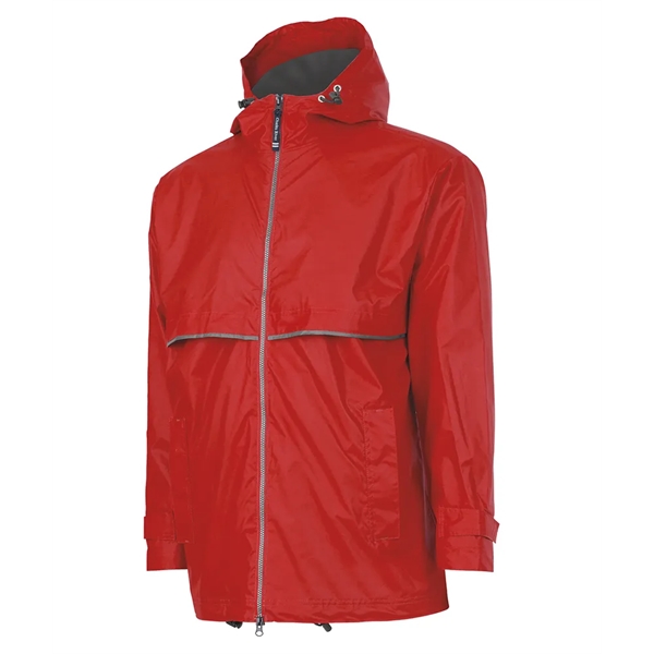 Men's wind and waterproof rain jacket lined with grey mesh.... from ASI 44620 Charles River Apparel