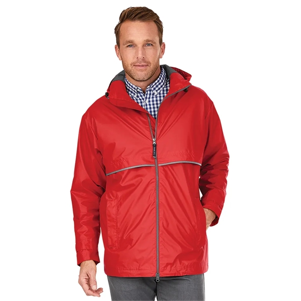 Men's wind and waterproof rain jacket lined with grey mesh.... from ASI 44620 Charles River Apparel
