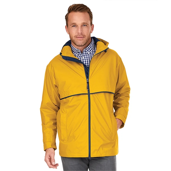 Men's wind and waterproof rain jacket lined with grey mesh.... from ASI 44620 Charles River Apparel
