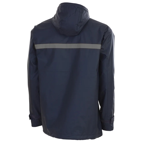 Men's wind and waterproof rain jacket lined with grey mesh.... from ASI 44620 Charles River Apparel