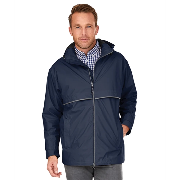 Men's wind and waterproof rain jacket lined with grey mesh.... from ASI 44620 Charles River Apparel