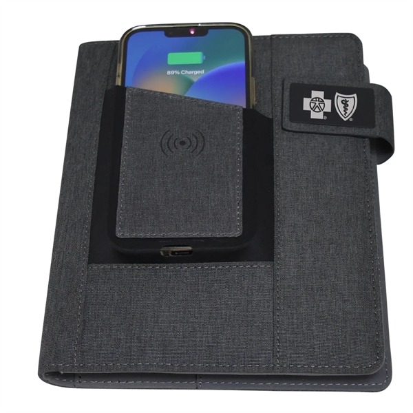 RPET Polycanvas Junior Folio The built-in 5000mAh wireless charging system, provides... from ASI 79384 Preferred Nation Inc