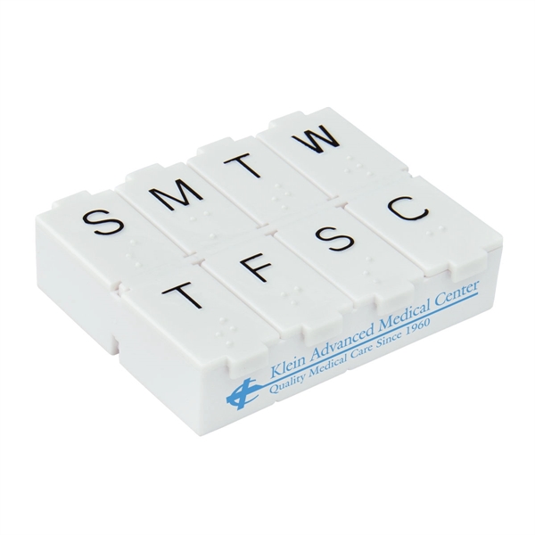 Seven day compartment pill box with pill splitter.... from ASI 62190 Illini