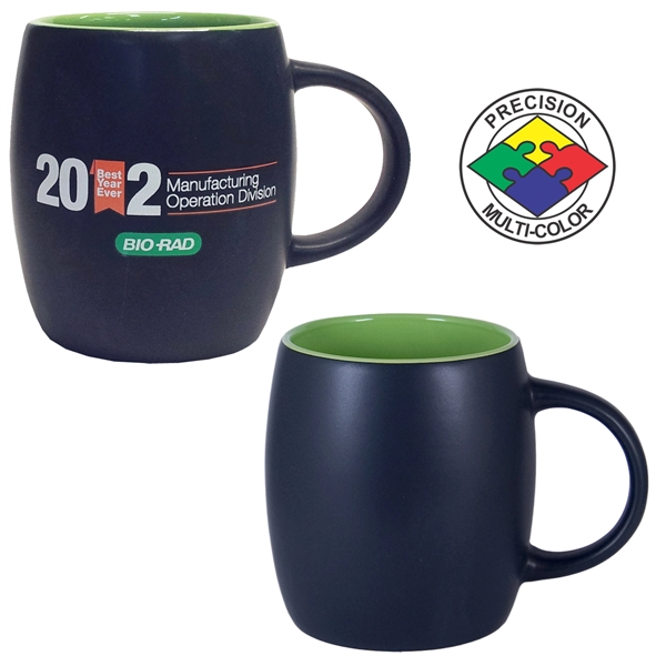 12oz Black Satin Two-Tone Robusto Mug... from ASI 80093 Pyrographics / Pyrographics Line