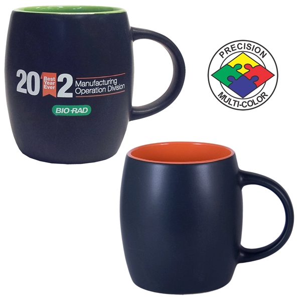 12oz Black Satin Two-Tone Robusto Mug... from ASI 80093 Pyrographics / Pyrographics Line