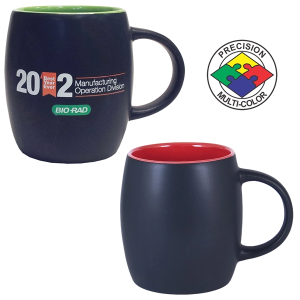 12oz Black Satin Two-Tone Robusto Mug... from ASI 80093 Pyrographics / Pyrographics Line