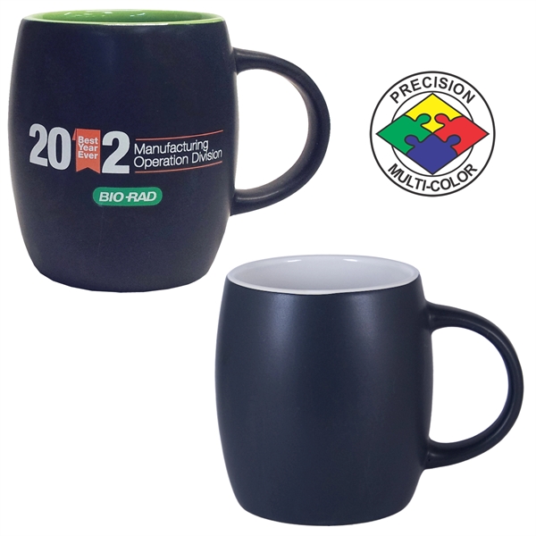 12oz Black Satin Two-Tone Robusto Mug... from ASI 80093 Pyrographics / Pyrographics Line