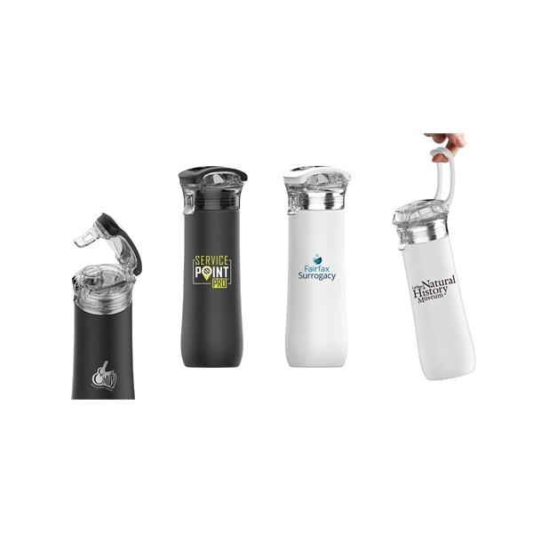 23oz. S/S Vacuum Sports Water Bottle with Leak-Proof Locking Flip Top... from ASI 64845 Kin Image Inc / Himmers International Inc. DBA Kin Image Inc