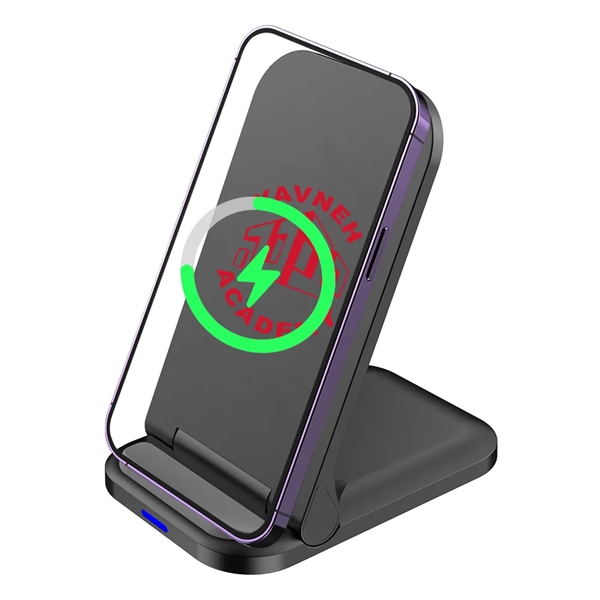 The "Peoria 15W Foldable Wireless Charger Stand" is a versatile, portable... from ASI 90154 Sunjoy Group Inc