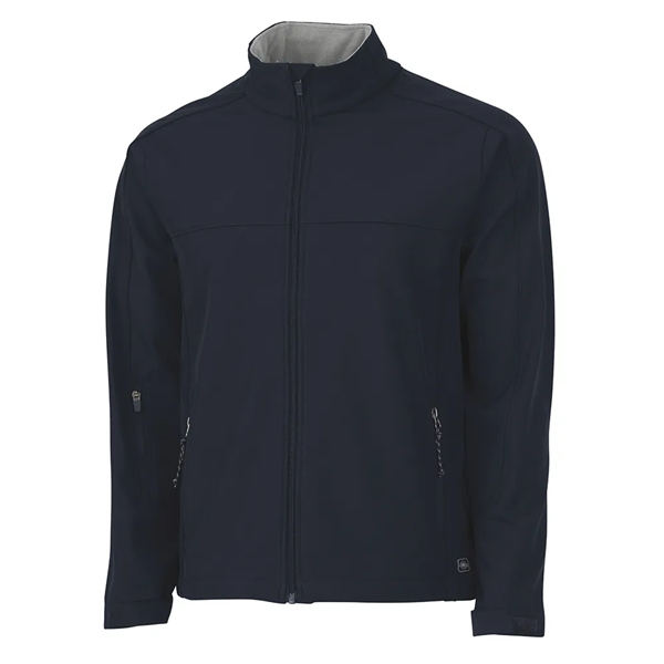 Men's wind and water-resistant soft shell jacket made of polyester/spandex bonded... from ASI 44620 Charles River Apparel