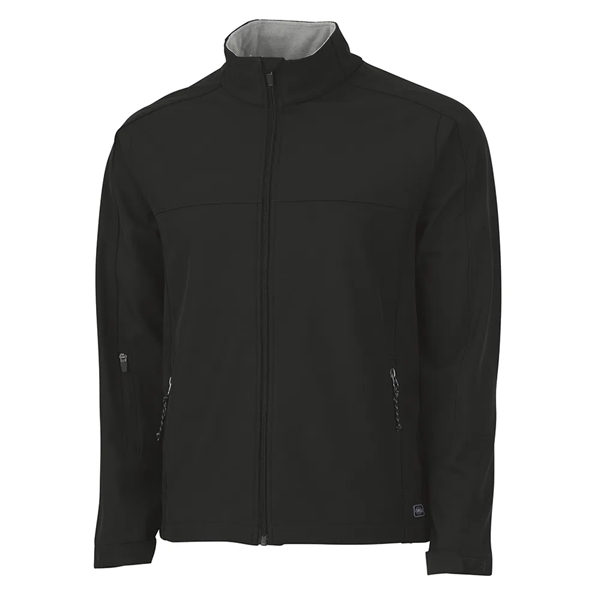 Men's wind and water-resistant soft shell jacket made of polyester/spandex bonded... from ASI 44620 Charles River Apparel