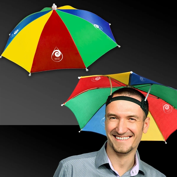 Multi-colored nylon umbrella hat.... from ASI 42016 Brighter Promotions Inc
