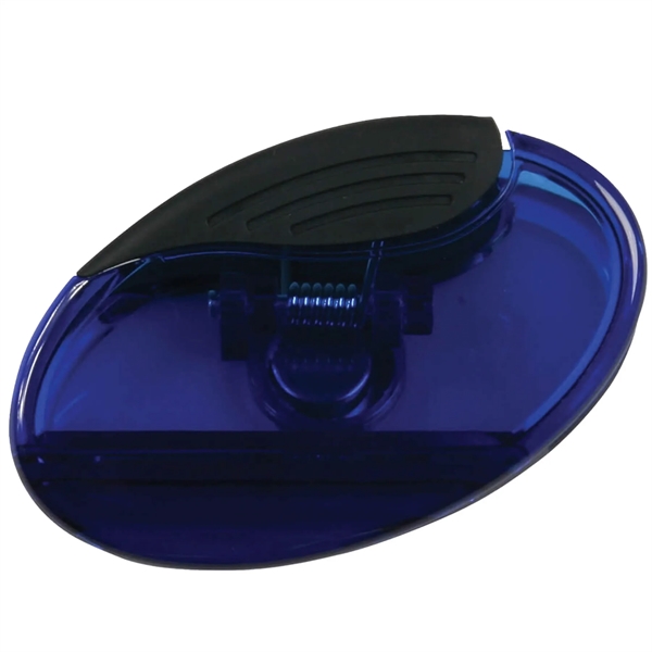 Oval shaped plastic clip with rubber grip, magnetic backing and Customization.... from ASI 54040 Fey Promo / Mi Line by Fey