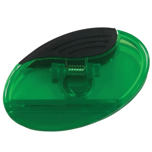 Oval shaped plastic clip with rubber grip, magnetic backing and Customization.... from ASI 54040 Fey Promo / Mi Line by Fey