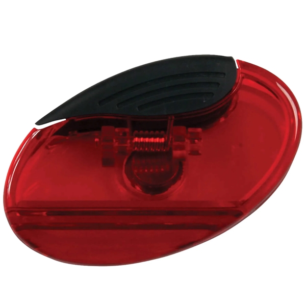 Oval shaped plastic clip with rubber grip, magnetic backing and Customization.... from ASI 54040 Fey Promo / Mi Line by Fey