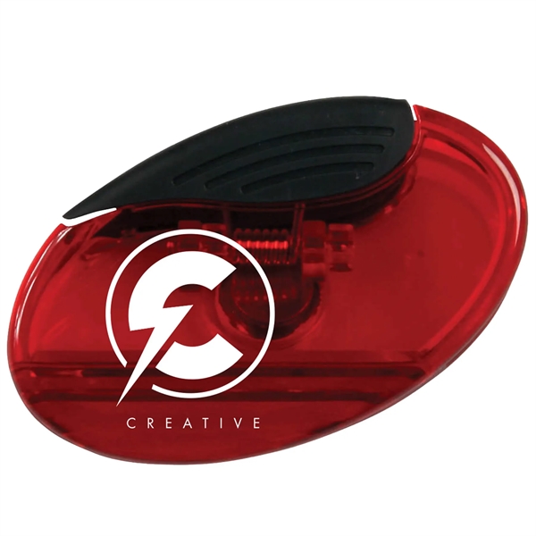 Oval shaped plastic clip with rubber grip, magnetic backing and Customization.... from ASI 54040 Fey Promo / Mi Line by Fey